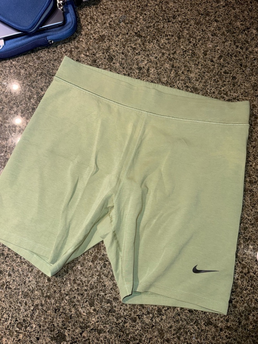 Plus Size Green Nike Swoosh Bike Shorts
